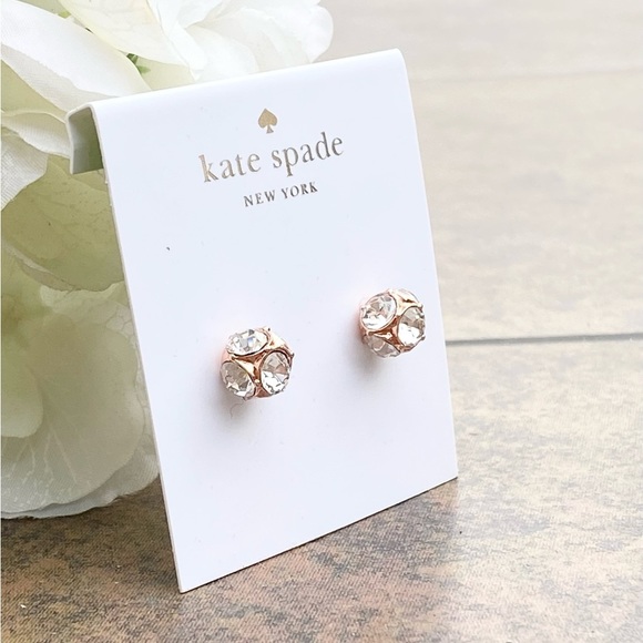 NEW KATE SPADE ♠️LADY MARMALADE ROSE GOLD STUD EARRINGS - Picture 1 of 8